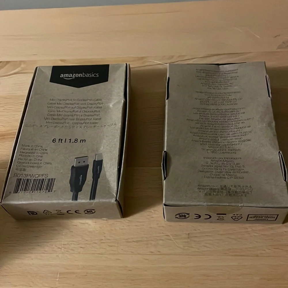 Amazon Basics High-Speed HDMI Cable 6ft l 1.8 m Set of two new in box